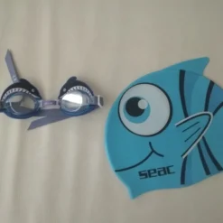 Vendora Παιδικό Kολυμβητικό Σετ Σκουφάκι & Γυαλάκια Seac Sub Flipper Blue