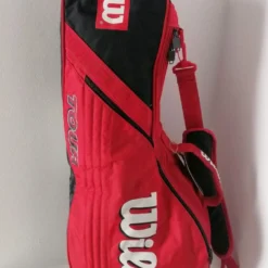 Vendora Vintage Wilson Tour Tennis Bag Red Shoulder Strap Racquet 1 εξωτερική τσέπη -Vendora Shop 482562c90758ce50c4ddd2739a3fb53d7f937452 xl