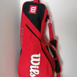 Vendora Vintage Wilson Tour Tennis Bag Red Shoulder Strap Racquet 1 εξωτερική τσέπη -Vendora Shop 5d5cc79cfb129c3934033ec94496dab78b195bf7 xl